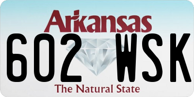 AR license plate 602WSK