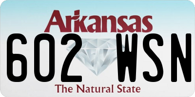 AR license plate 602WSN