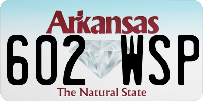 AR license plate 602WSP