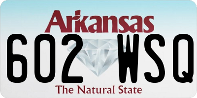 AR license plate 602WSQ