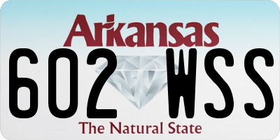 AR license plate 602WSS