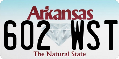 AR license plate 602WST