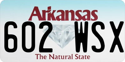 AR license plate 602WSX
