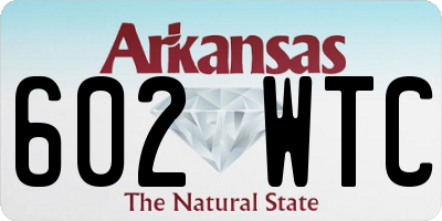 AR license plate 602WTC