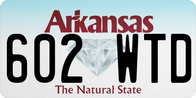 AR license plate 602WTD