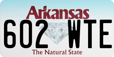AR license plate 602WTE