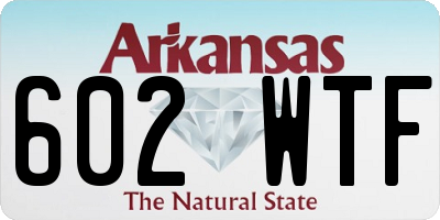 AR license plate 602WTF