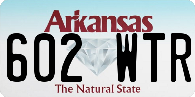 AR license plate 602WTR