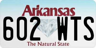 AR license plate 602WTS