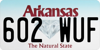 AR license plate 602WUF