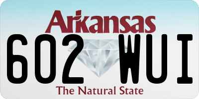 AR license plate 602WUI