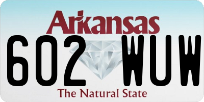 AR license plate 602WUW