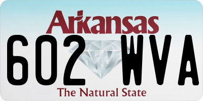 AR license plate 602WVA