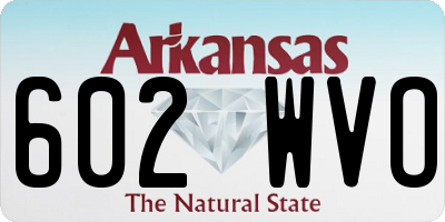 AR license plate 602WVO