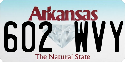 AR license plate 602WVY