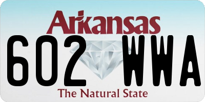 AR license plate 602WWA