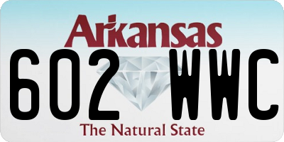 AR license plate 602WWC