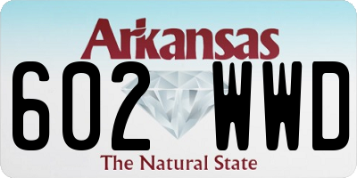 AR license plate 602WWD