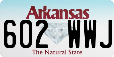 AR license plate 602WWJ