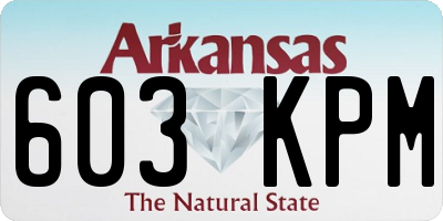 AR license plate 603KPM