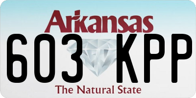 AR license plate 603KPP