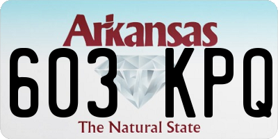 AR license plate 603KPQ