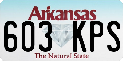 AR license plate 603KPS