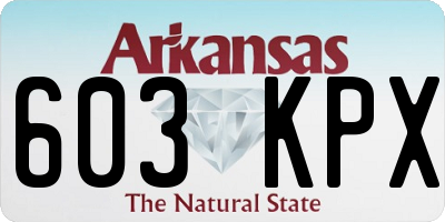 AR license plate 603KPX