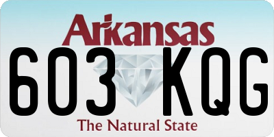 AR license plate 603KQG