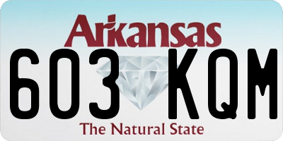 AR license plate 603KQM