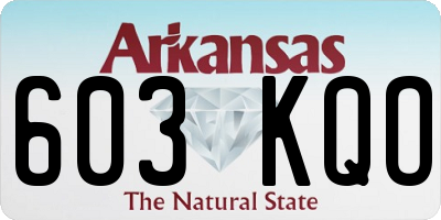 AR license plate 603KQO