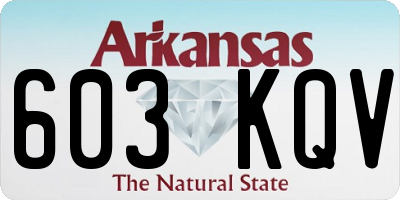 AR license plate 603KQV