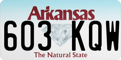 AR license plate 603KQW