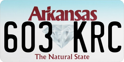 AR license plate 603KRC