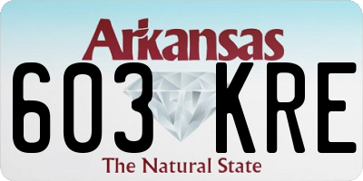 AR license plate 603KRE
