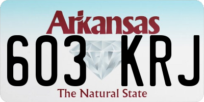 AR license plate 603KRJ