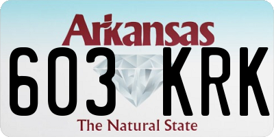 AR license plate 603KRK