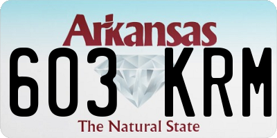 AR license plate 603KRM