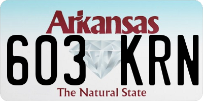 AR license plate 603KRN