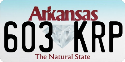 AR license plate 603KRP