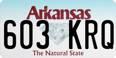 AR license plate 603KRQ