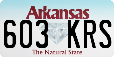 AR license plate 603KRS