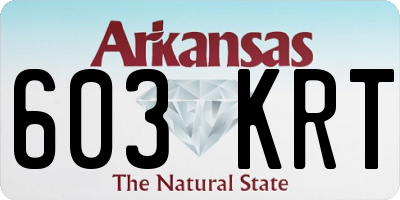 AR license plate 603KRT