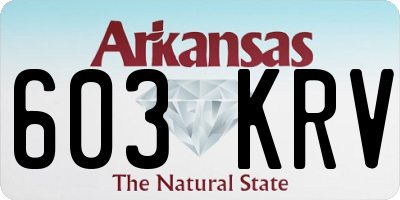 AR license plate 603KRV