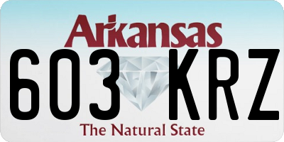 AR license plate 603KRZ