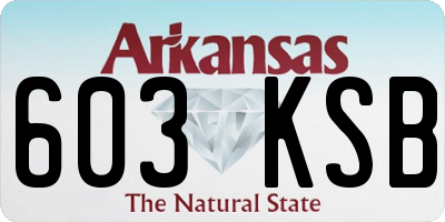 AR license plate 603KSB