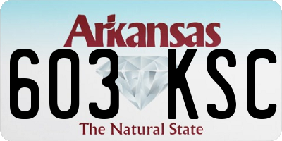 AR license plate 603KSC