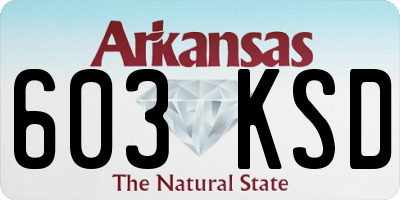 AR license plate 603KSD
