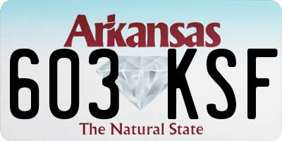 AR license plate 603KSF