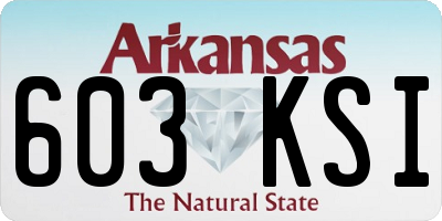 AR license plate 603KSI